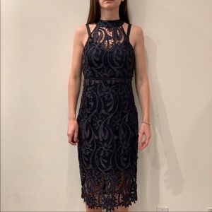 Bardot Navy Lace Dress Size S